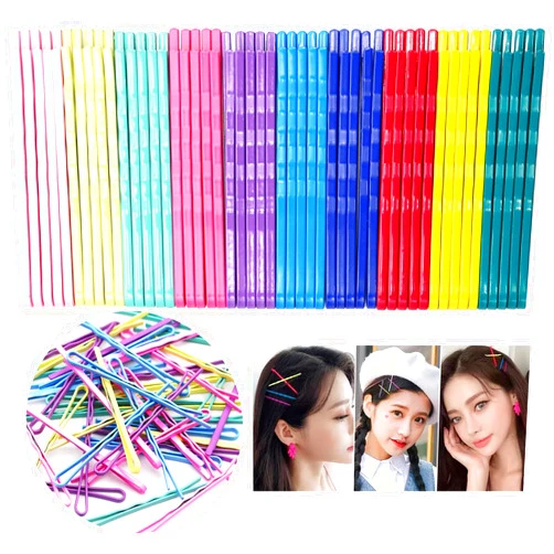 XIRANWEN 150 PCS Colored Bobby Pins , Hair Accessories For Kids Hair Styling Clips Cute Girl's Heart Hair Clip Women Gift With Storage Box (Multicolor)