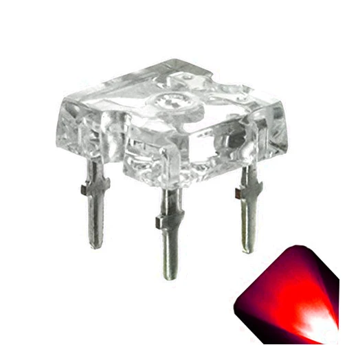 Lighthouse LEDs 5mm Flat Piranha Red LED - Ultra Bright Superflux (Pack of 100)