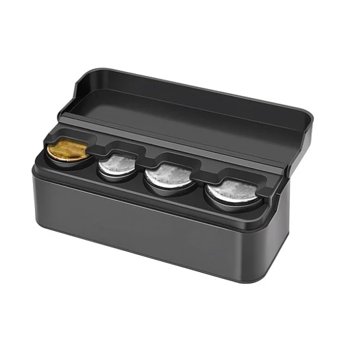 Mandark Car Coin Holder, Automotive Coin Change Storage Organizer, Large Capacity Vehicle Interior Money Dispenser Accessories for Cars Homes Offices, Universal for RV, SUV, Truck