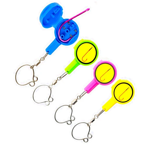 HUKPRO Fishing Knot Tying Tool - 4 Pcs/Pack - Hook Covers for Easy Tying and Protection - Kayak/Ice/Bait Fishing in Freshwater & Saltwater