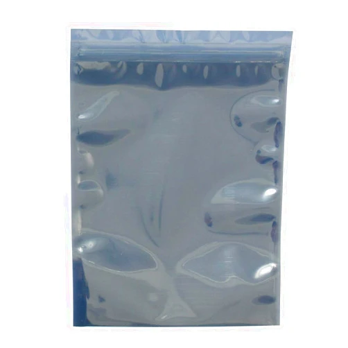 ESDELES Pack of 100 Open Top ESD Resealable Bags Premium Ziplock Antistatic Shielding Bags with Printing Antistatic Lable (150X200mm/5.9X7.87inches) for PC Motherboard LCD (ziplock & Non-Printing)