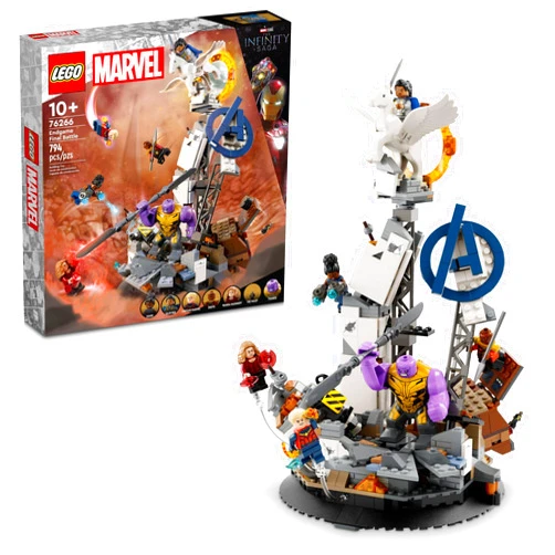 LEGO Marvel Endgame Final Battle, Avengers Model for Build and Display, Collectible Marvel Playset with 6 Minifigures Including Captain Marvel, Shuri and Wanda Maximoff, Marvel Fan Gift Idea, 76266