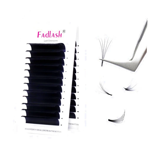 FADLASH Volume Lash Extensions 0.05 0.07 Easy Fan Lashes 8~20mm Length Auto Blooming Self Fanning Eyelash Extensions C D DD curl Withstand 194℉ Volume Lashes (0.07-D, 16mm)