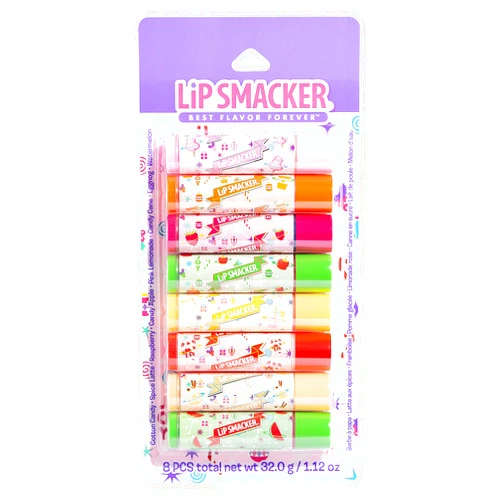 Lip Smacker Holiday Original & Best - 8 Moisturizing Lip Balms, Hydrating & Protecting, Fun Assortment - Vegan - Holiday Original & Best