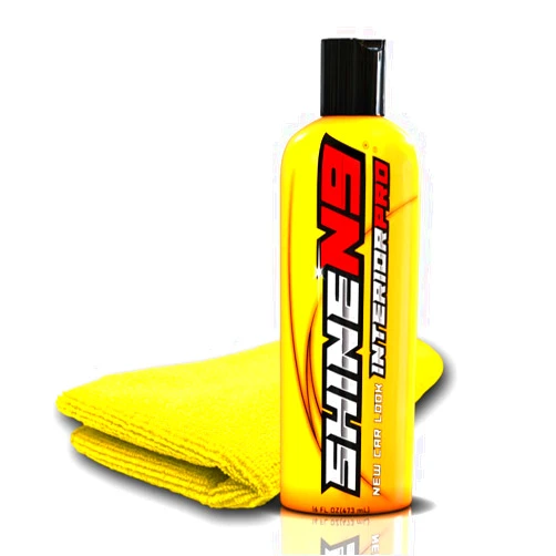 ShineN9 New Car Look Interior Pro – Professional Interior Auto Detailer and Protectant for Leather, Vinyl, Rubber, Plastic and More – Conditions and Restores – Includes 300 GSM Microfiber Applicator