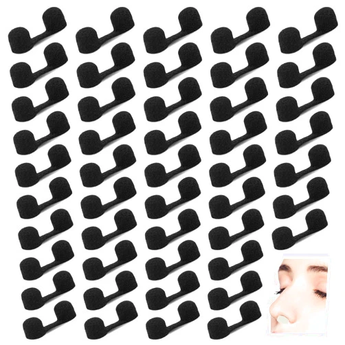KALIONE 100 Pieces Disposable Nose Filters Nose Plug Filter for Spray Tanning Softness Sponge Nose Filter for Sunless Outdoor Nose Protection(Black)