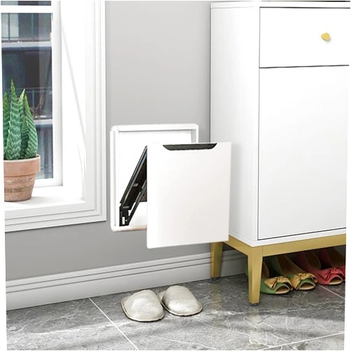 ILWorkTLs Foldable Wall-Mounted Stool,Entryway Shoe Changing Stool,Invisible Folding Shoe Bench,White