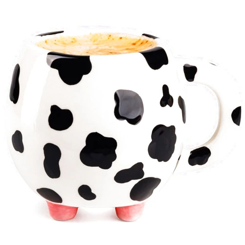 SWEETLO Cow Print Cup Cow Mug With Udders 15oz Cow Coffee Mug - Cow Mugs - 450 ml Cow Print Cups Cow Cup Cow Print Mug - Cow Print Stuff