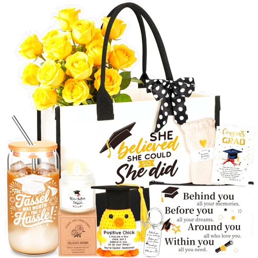Fortuning's JDS Graduation Gifts for Her 2026, Graduation Gift Box Set, College High School Graduation Present, Ready to Gift Keepsake Box for Daughter, Sister or Best Friend