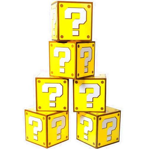SUYEPER 6PCS Big Question Boxes For Birthday Party Game Party Favor Props Boxes (11.8 x 11.8 Inch)