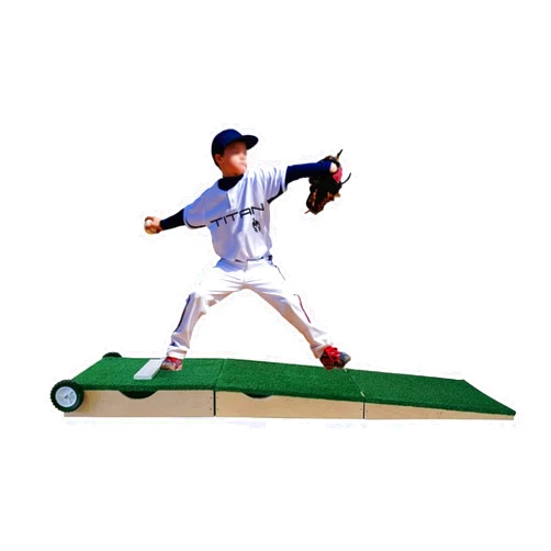 Generic Titan Professional Mounds 8 Inch Ultra Portable Youth Baseball Pitching Mound with Wheel Kit Ages 15 & Under (Accordion Series)