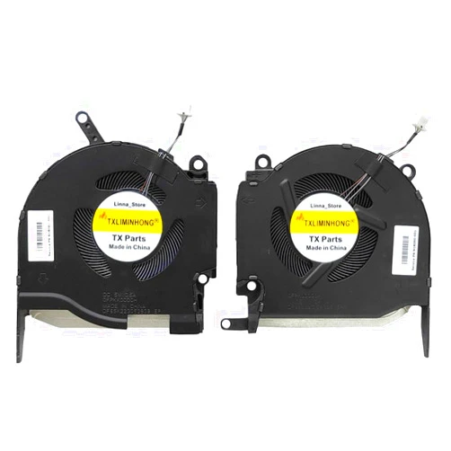 TXLIMINHONG New Compatible CPU and GPU Cooling Fan for HP OMEN 16-K 16-N Pro TPN-Q280 N18090-001 N18091-001 0FPKK0000H DFS5K223052839 0FPKJ0000H DFS5L32G164865 DC 5V 0.5A Fan（Note:NOT for fit DC12V Fan)