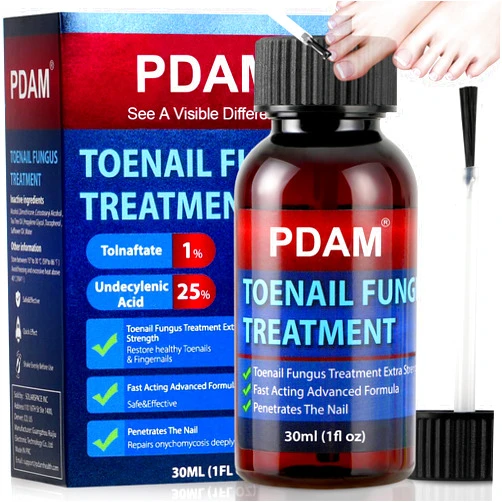 Pdam Toenail Fungus Treatment Extra Strength - Toe Nail Fungus Treatments for Thick, Nail Strengthener and Growth, Nail Fungus Treatment Extra Strength for Broken, Discolored Nail, Nail Care 30Ml