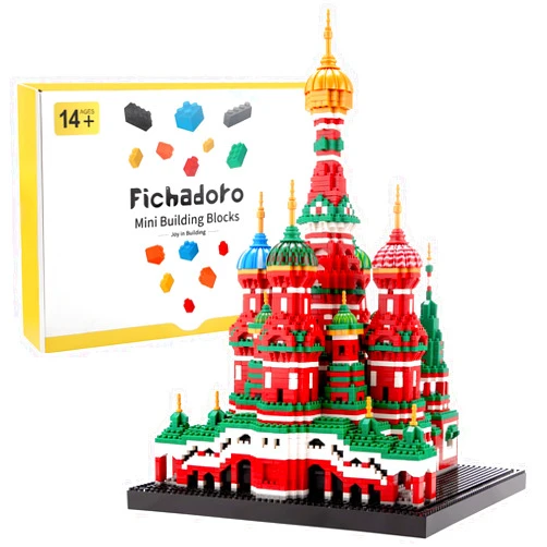 Fichadoro Building Block Set - Micro Mini Blocks Saint Basil's Cathedral Architecture Model, 4300 PCS Building Bricks Toy, Gift for Adults, Ages14+