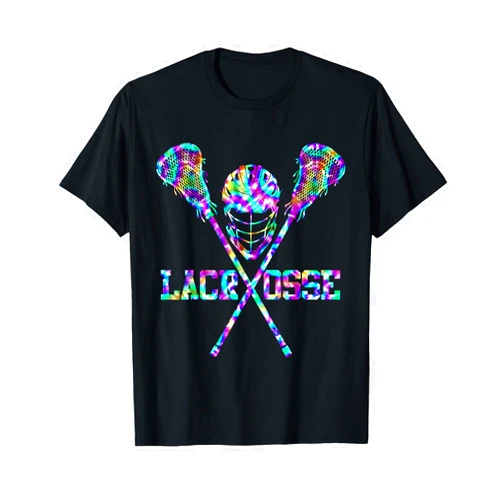 MMN Lacrosse Designs Co Lacrosse Tie Dye For men women Girls boys Lax Helmet Sticks T-Shirt