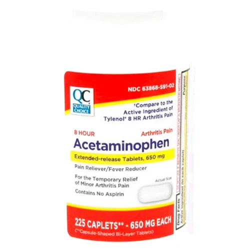 Quality Choice Acetaminophen Extended Release 650 mg 8 hr. Caplet