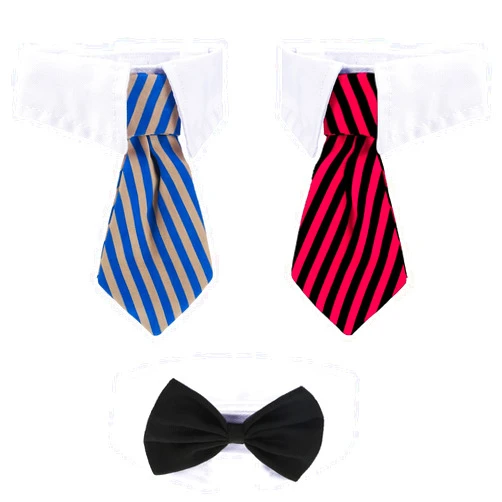 Shappy 3 Pieces Dog Cat Bow Tie Pet Costume Cat Wedding Bowtie Formal Dog Collar Adjustable Necktie Collar for Cat Small Puppy Grooming Accessories