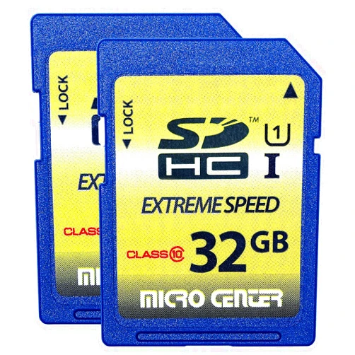 INLAND 32GB Class 10 SDHC Flash Memory Card Standard Full Size SD Card USH-I U1 Trail Camera by Micro Center (2 Pack)