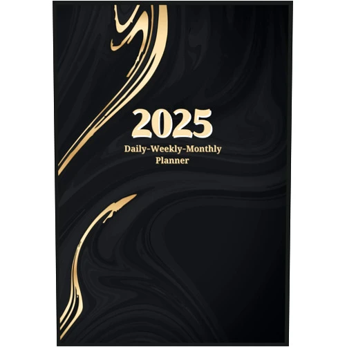 Sandra Perry 2025 All-in-One Planner: Daily, Weekly, Monthly: BLACK & NUDE THEMED INTERIOR: From January 2025 to December 2025- Calendar, Scheduler, Goal-Setting ... You Motivated and Organized All Year Long!