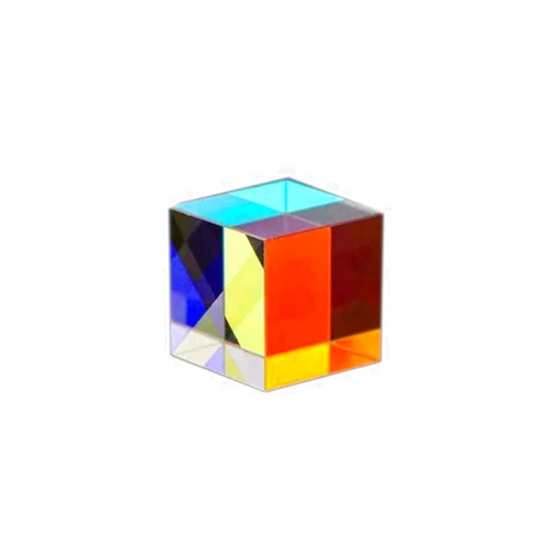 WANSUPYIN 2023 Decoration X-Cube Prism RGB Combiner Splitter Cross Dichroic Prism Physics Tools Photograph Research Educational Gift
