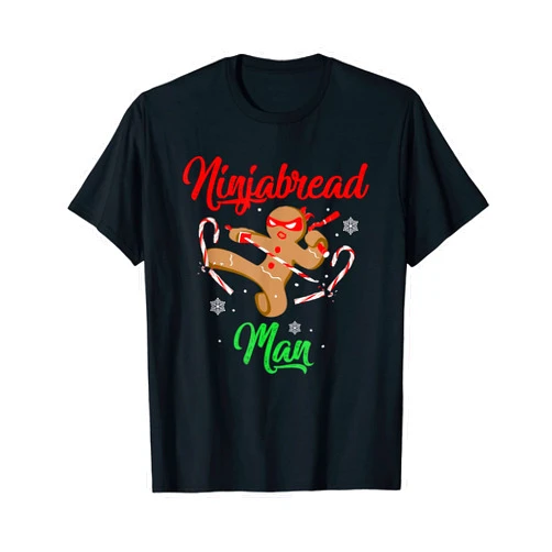 Christmas Funny Gingerbread Lover - DressedForDuty Ninjabread Gingerbread Cookies Merry Christmas Boy Girl T-Shirt