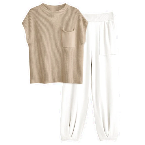 LILLUSORY 2 Piece Knit Sets For Women Trendy Sweatsuit Sets