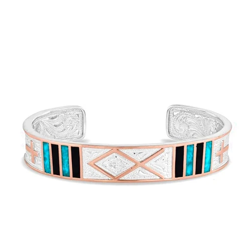 Montana Silversmiths Western Lifestyle Turquoise Cuff Bracelet (Fisherman of Faith)