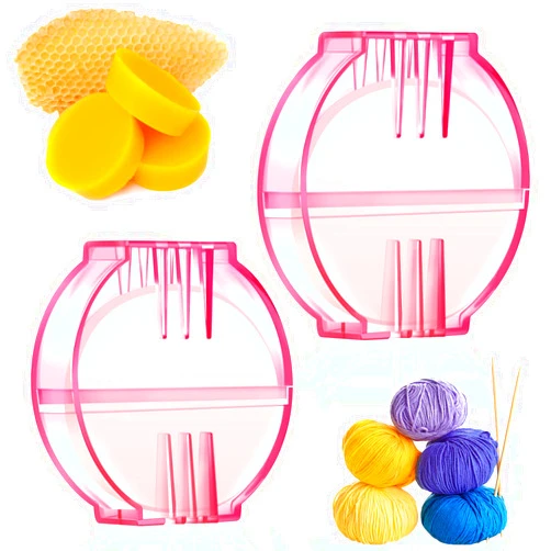 Leelosp 2 Pieces Beeswax Thread Conditioners Sewing Beeswax Strengthening Bees Wax Round Thread Holders Red Thread Conditioners Thread Wax Sewing Supplies for Quilt Making Strengthening Line