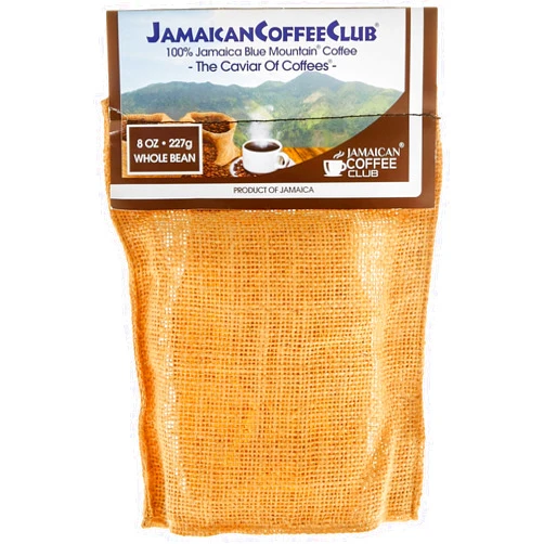 JamaicanCoffeeClub - Jamaican Blue Mountain Coffee Beans, 100% Jamaican Blue Mountain Roasted Coffee - Fresh Jamaican Coffee Bean - Rich Flavor Whole Bean Coffee - 8 Ounce (Pack of 1)