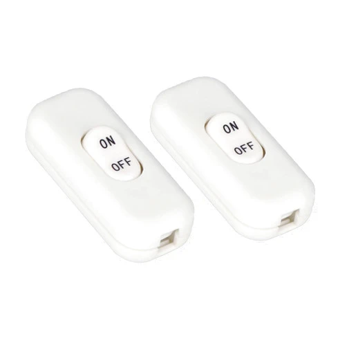 Zo.Yehaa 2PCS Inline Cord Switch, On/Off Lamp Control Appliance Switch Rocker AC120V 10A, 250V 6A Suitable for Table Desk Lamp Appliance, White