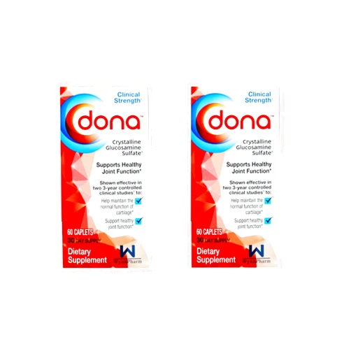 DONA Crystalline Glucosamine Sulfate 60 caplets (2 Pack)