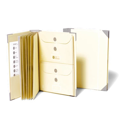 Savor | The Folio Document Organizer | Custom Dyed Cloth Bound Expanding File Folder for Important Papers, Emergency Binder, Birth Certificates, Social Security Cards, Passports, Photos, and Letters