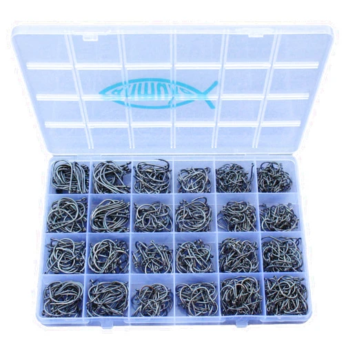 Anmuka Fishing Hooks Freshwater Saltwater Fish Hooks Bulk Fishing Hooks Set Worm Catfish Hooks Fish Gear Equipment Supplies