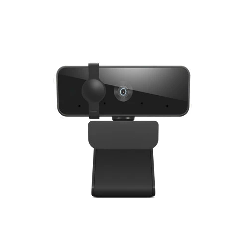 Lenovo Essential Full HD 1080P Webcam, Dual Microphone, No Driver 1.8m USB 2.0, Wide-Angle, Tilt-Control, 360-Degree Rotation, Black