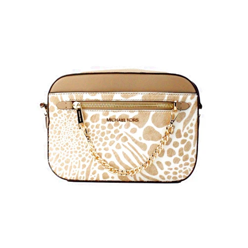 Michael Kors Women's Jet Set Item LARGE EAST WEST CHAIN Crossbody (Camel)