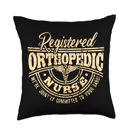 Registered Nurse Healthcare Registered Orthopedic Nursing Ortho Throw Pillow, 18x18, Multicolor