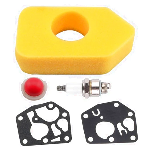 APHP 698369 Air Filter Tune Up Service Kit with 694394 Primer Bulb 795083 495770 Diaphragm Gasket for BS 550 400 450 and 500 Series, 3.5HP 3.75HP 4.5HP 4.75HP Classic Sprint Quattro Engines