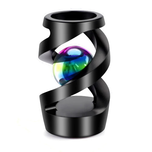 Apqdw Kinetic Ball Desk Toy, Kinetic Spinning Desk Toy, Desk Fidget Toys for Office for Adults (Black)
