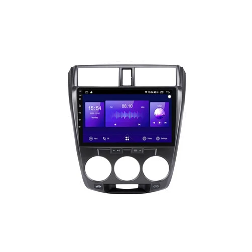 BUOZCHY Car Radio Stereo GPS Navigation for Honda City 2008-2013 Plug and Play 10 Inch Touch Display Android 11 Support Steering Wheel Control Bluetooth Hands-Free Function Built-in CarPlay (Color : T3L M150