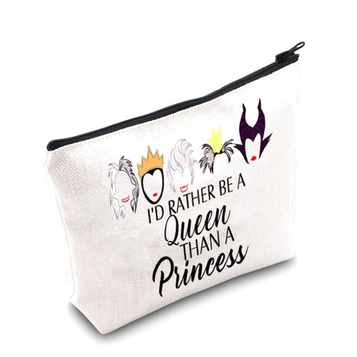 TSOTMO Evil Queen Gifts Evil Queen Zipper Pouch Makeup Case For Queen Fans Witch Gifts Villain Queen Gifts Halloween Party Gifts (QUEEN Bag)
