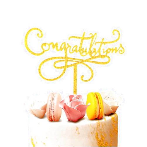 JYNice Initiative Glitter Gold Handwriting Graduations Acrylic Party Cake Topper Class of 2023 Graduate Party Cake Decorations- High School Graduation, College Graduate Cake Topper Supplies