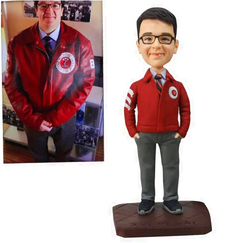 Wantaoren Handmade Polymer Clay Dolls Custom Bobblehead Figurine Christmas Custom Clay Figurine Personalized Birthday Gifts Based on Your Photos Custom Wedding