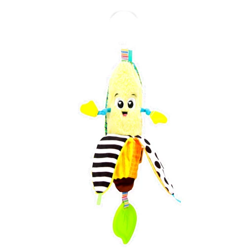 LAMAZE Bea The Banana, Clip on Pram and Pushchair Newborn Baby Toy, Sensory Toy for Babies with Colours and Sounds, Development Toy for Boys and Girls Aged 0 to 24 Months