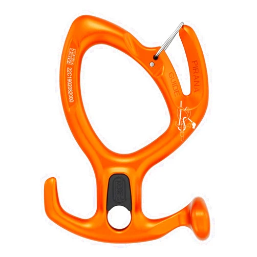 Petzl, Pirana Guide, Adjustable Clutch Discretion with Spur and Locking Asola for Torrentism, Orange, U, Unisex Adult