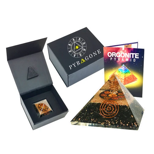 PYRAGONE Black Tourmaline Orgone Pyramid Crystal Positive Energy Generator Orgonite Pyramid Healing Crystals Chakra Stones Reiki Meditation Protection Turmalina Negra