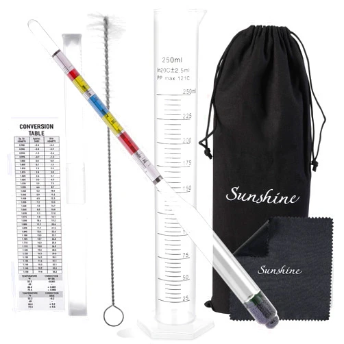 AOZ LIbei Hydrometer Mead Wine Beer Brewing Ale Making Kombucha Kit,Alcohol Tester Accessories Moonshine Still Kit Complete for Home Test Equipment-Specific Gravity Abv Tester