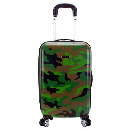 Rockland Safari Hardside Spinner Wheel Luggage, Camouflage, Carry-On 20-Inch