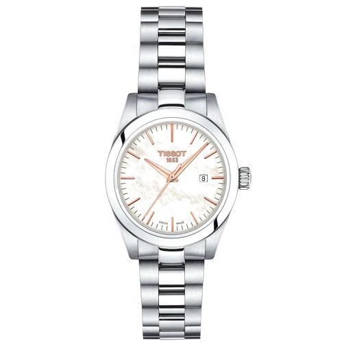 Tissot womens T-My Lady Stainless Steel Dress Watch White T1320101111100