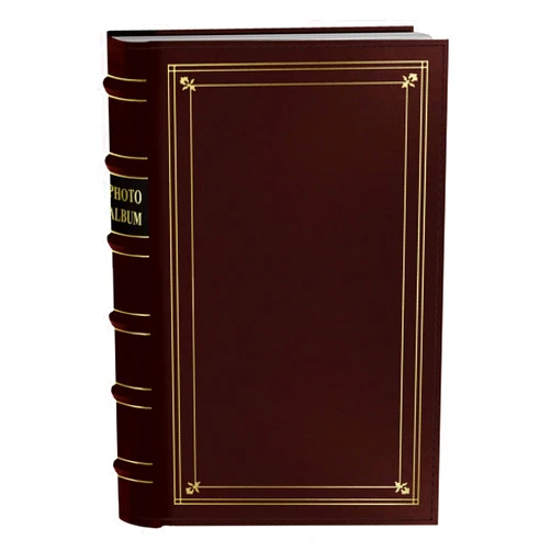 Pioneer Photo Albums Pioneer Photo 204-Pocket Ring Bound Photo Album for 4 by 6-Inch Prints, Burgundy Bonded Leather with Gold Accents Cover