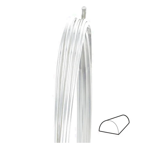 WireJewelry 18 Gauge Half Round Dead Soft .925 Sterling Silver Wire - 5FT